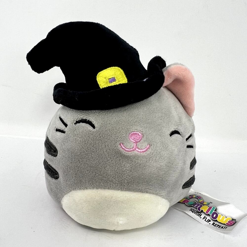 Squishmallow Tally Dante FlipAmallows Demon Cat Hat Spooky Plush Stuffed Animal